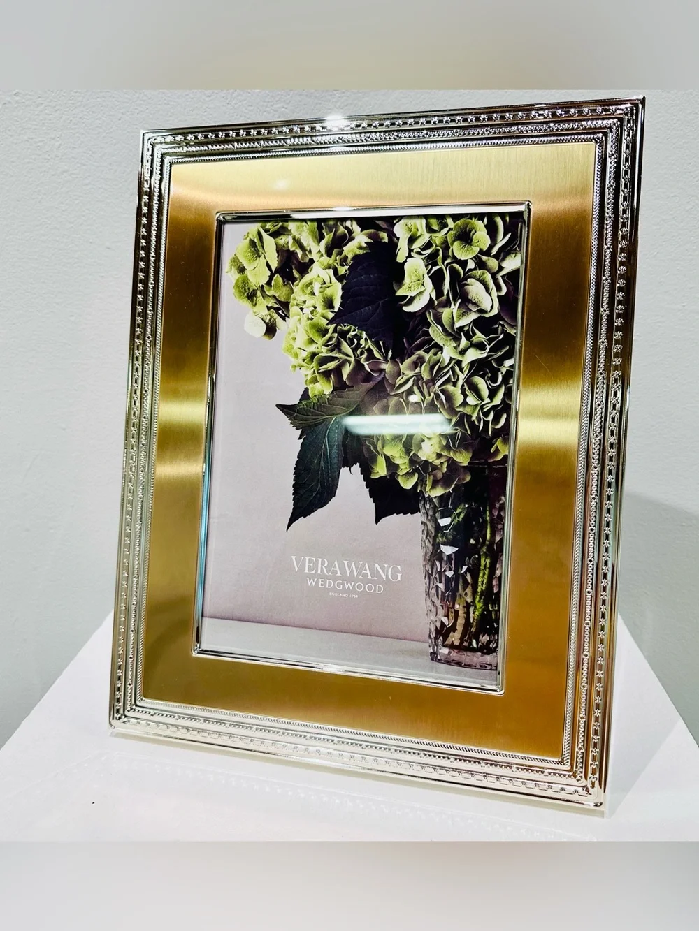 Wedgwood by Vera Wang With Love With Silver And Gold Plate Bridal Picture Frame